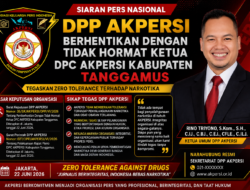 Rino Triyono: Tidak Ada Toleransi, DPP AKPERSI Tindak Tegas Dugaan Penyalahgunaan Narkotika di Tubuh Organisasi