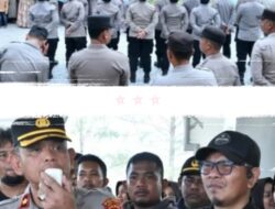Polres Aceh timur mengerahkan personil gabungan mengamankan aksi serikat petani Aceh timur
